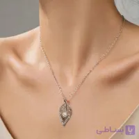 زنجیر استیل Stainless Steel مدل برگ و مروارید