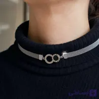 گردنبند استیل ضدزنگ مدل کنتراست