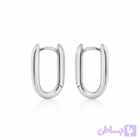 گوشواره زنانه نقره مدل یو
