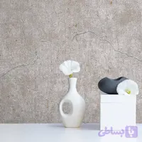 کاغذ دیواری طرح رگه‌دار-پتینه نقره‌ای کد ۱۱۰۹۳