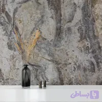 کاغذ دیواری طرح انتزاعی نقره‌ای کد ۱۱۰۹۴