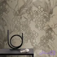 کاغذ دیواری طرح هندسی نقره‌ای کد ۱۱۰۹۸