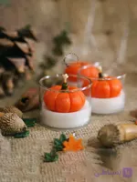 شمع کدو تنبل جار شیشه‌ای