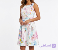 پیراهن نخی زنانه آستردار سایز ۳۸ استوک وارداتی