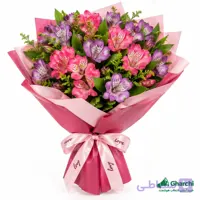 دسته گل طبیعی آلسترومریا لبخند (Sourire)