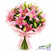 دسته گل طبیعی لیلیوم شور و شیدایی (Lys en folie)
