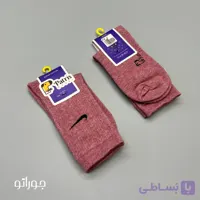 جوراب ساقدار نخ پنبه پاتریس رز تیره