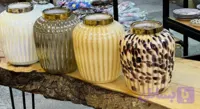 گلدان بلوری رنگی