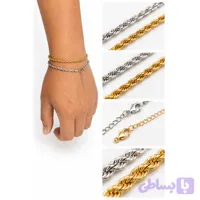 دستبند طرح طنابی (طول متغیر 18 تا 23 سانتیمتر)