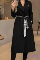 مانتو بلند کمربند دیور