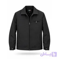 کاپشن مردانه ساتنا 2 جیب مشکی یقه کتی – سایز L تا XXXL