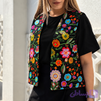 وست مدل ترنج طرح گل باغ - 4103