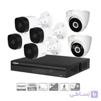 پکیج شش دوربین مداربسته داهوا B2-T2A21P