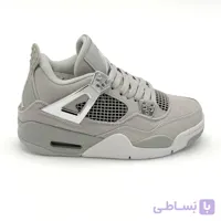 کفش نایک ایر جردن ۴ طوسی سفید Nike Air Jordan4 gray white