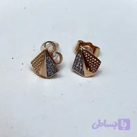 گوشواره میخی دخترانه ژوپینگ طرح لوزی نگین کار شده