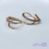 گوشواره ایرکاف دخترانه ژوپینگ طرح اشک نگین کار شده