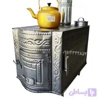 بخاری هیزمی سه کاره بزرگ کباب‌پزدار و پخت‌وپز