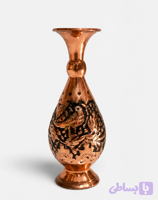 گلدان مسی سیاه قلم