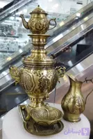 سماور زغالی ۴لیتری همراه سرویس سماور