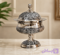 آجیلخوری شکلات خوری رز دربدار کروم سایز۴