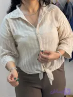 شومیز زنانه گره ای کنفی (کتی)