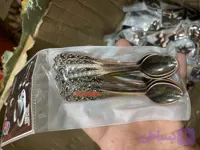 قاشق چایی خوری نقره ای و مسی ۱۲عددی
