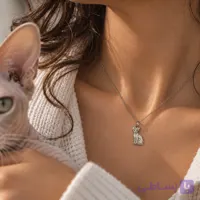 گردنبند استیل گربه اسفینکس