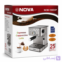 اسپرسو ساز 1600میلی لیتر نووا مدل NCM_195EXP