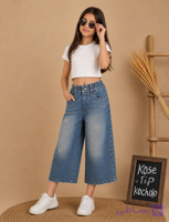 شلوار واید لگ دخترانه | Kids Wide Leg Jeans