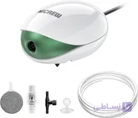 پمپ هوای آکواریوم نایکرو مدل UFO برای آکواریوم‌های تا ۱۵۰ لیتر، بی‌صدا <35 دسی‌بل