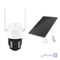 دوربین امنیتی هوشمند PTZ وای فای IP با قابلیت اتصال به برق خورشیدی 4K