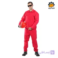 لباس کار کتان پنبه قرمز