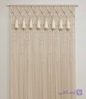 پرده مکرومه بافی طرح جذاب ابعاد و رنگ به دلخواه کد۸۸۹۷