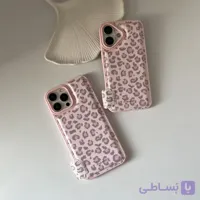 قاب گوشی پافری پلنگی بیبی پینک