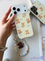 قاب گوشی خرس لباس آبی آیفون (بدون آویز)