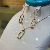 نیم ست مینیمال طلا با گوی البرنادو | جواهری غریب