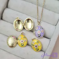لاکت زیبای میناکاری مدل گل گلکی ضدحساسیت (کد N7NKU)