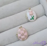 لاکت زیبای میناکاری مدل بیضی ضدحساسیت