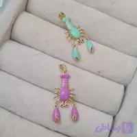 گردنبند زیبای طلایی میناکاری مدل خرچنگ رقصان رنگ ثابت ضدحساسیت (کد ME4OF)