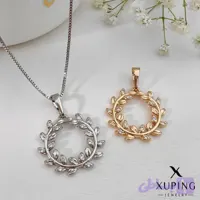 مدال تک جواهری ژوپینگ مدل تاج زیتون رنگ ثابت ضدحساسیت