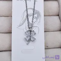 گردنبند استیل جواهری مدل صلیب رنگ ثابت ضدحساسیت