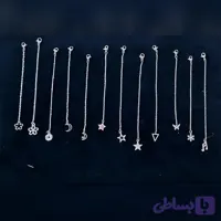 آویز ساعت استیل رنگ ثابت نقره ای