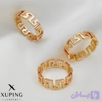 انگشتر زیبای طلایی ژوپینگ مدل ورساچه رنگ ثابت ضدحساسیت