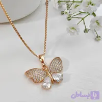 مدال تک جواهری ژوپینگ مدل پروانه رنگ ثابت ضدحساسیت