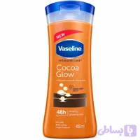 لوسیون بدن وازلین مدل Cocoa Glow حاوی کره کاکائو و شی باتر