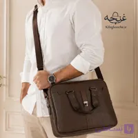 کیف اداری و لپ تاپی چرمی مدل باراد (مناسب لپ تاپ تا ۱۴ اینچ)