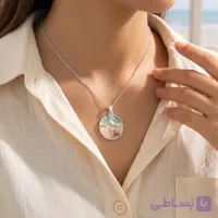 گردنبند آویز استیل طرح لاک پشت
