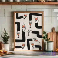 تابلو دکوراتیو Wine Glass – سایز 30*42 سانتی متر