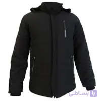محصول نمونه تستی کاپشن کوتاه مردانه، با رنگ مشکی و طرح ساده