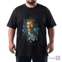 تیشرت یقه گرد پنبه گرم دار چاپی Vangogh سایز بزرگ مردانه تپلی A.T – کد 10134